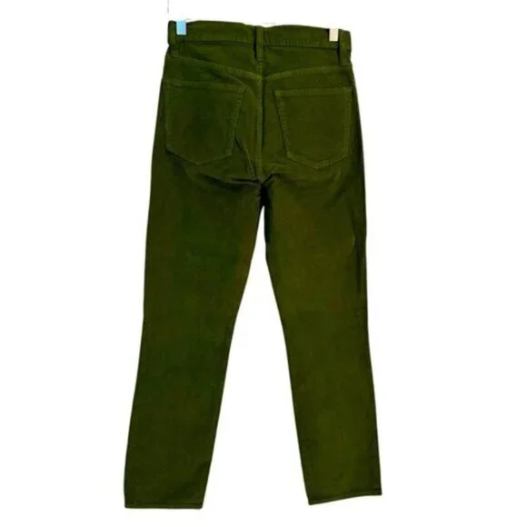 NWT J. Crew | Women's Green Vintage Slim Straight Corduroys Pants Size 25 - Picture 2 of 10